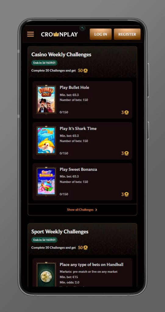 Crownplay Casino Herausforderungen